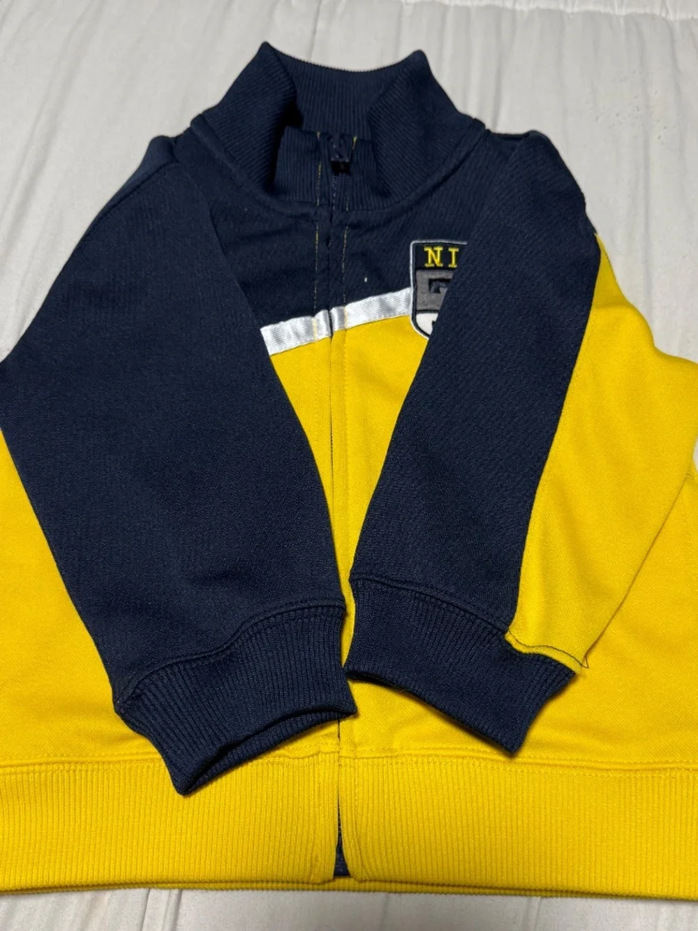 Nike 18M Yellow Blue Zip Up Jacket 72 Logo